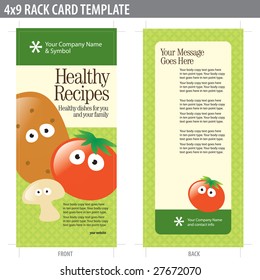 4x9 Two Sided Rack Card (includes crop marks, bleeds and key line - elements in layers)