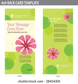 4x9 Two Sided Rack Card Brochure (includes crop marks, bleeds and key line - elements in layers)