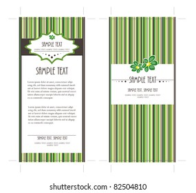 4x9 Two Sided Rack Card in Green Colors, vector, easy to edit text