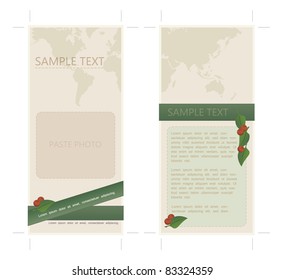 4x9 Two Sided Rack Card with Earth Theme, vector, easy to edit text