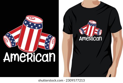 4yh July American t-shirt design