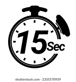 5 10 15 20 25 30 35 40 45 50 60 70 80 90 100 seconds stopwatch icon time countdown to stop digital chronometer. 
