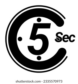 5 10 15 20 25 30 35 40 45 50 60 70 80 90 100 seconds stopwatch icon time countdown to stop digital chronometer. 