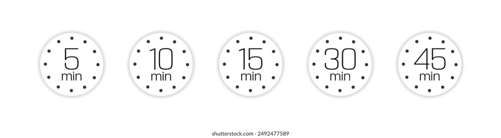 5 10 15 30 45  minute timer information sign