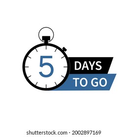 5, 10 days left. Vector emblem with the number of days remaining. label, promotion icon, best deal symbol vector illustration.