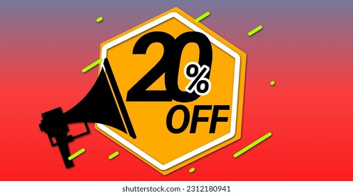5 a 100% de juegos de descuento, ofertas especiales, grandes ofertas, perfecto para, volantes, banners, anuncios, pegatinas, iconos de oferta, etc con icono de megáfono