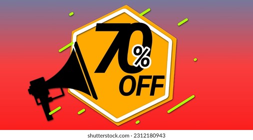 5 to 100% discount sets, special offers, big deals, perfect for, flyers, Banners, Ads, stickers, Offer icons etc with megaphone icon