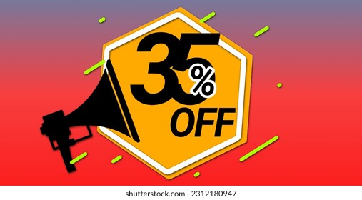 5 to 100% discount sets, special offers, big deals, perfect for, flyers, Banners, Ads, stickers, Offer icons etc with megaphone icon