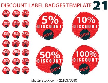 5 to 100 percent discount new offer logo and icon design