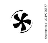 5 air cooler fan blade spinning icon vector illustration eps