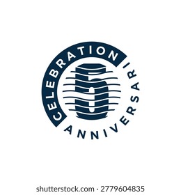 5 anniversary logo design, number 5 celebration birthday logo design concept