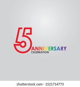 5 anniversary vector concept template design