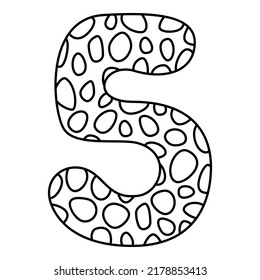 5. Arabic Numerals Coloring Book For Kids. Hand Drawn Arabic Figures From One Till Nine. Hand Drawn Script Numbers From 0 To 9 In Style Of Doodles On A White Background. Numeral. Vector Illustration