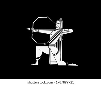 5 august bhumi pujan ram mandir,  Lord Rama with arrow vector