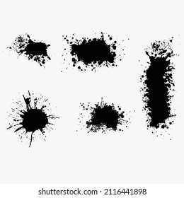 5 black splatters for making brush or use them as paint texture in your illustrations 