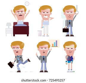 5 businessman different character set