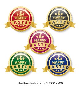 5 buttons on the white background. Eps 10 vector file.