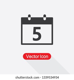 5 Calendar Icon Vector Illustration Eps10