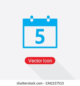 5 Calendar Icon Vector Illustration Eps10