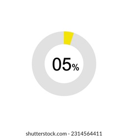 5% circle diagrams Infographics vector, 5 Percentage ready to use for web design.