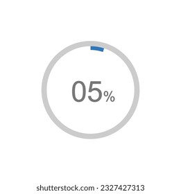 5% circle diagrams Infographics vector, 5 Percentage ready to use for web design.