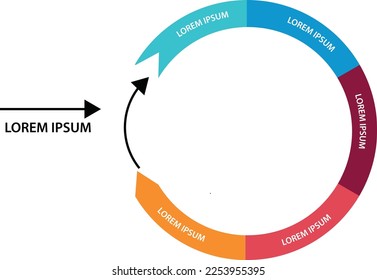 5 circle section infograhpic vector.Infographics for business concept. Can be used for presentations banner, workflow layout, process diagram, flow chart, info graph

