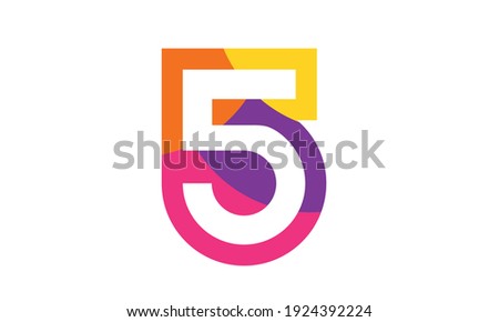 5 Colorful Fun Modern Flat Number