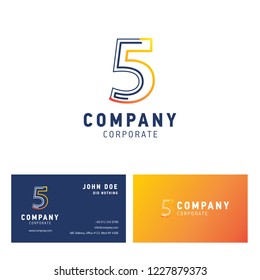 5 company logo design vector