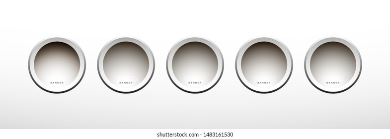 5 components chart make up something. Modern business circle infographics five options banner. Vector layout piece chart workflow. 5 piece diagram number component. Five step up options for web design