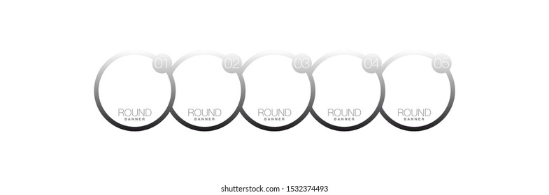 5 components chart make up something. Modern business circle infographics five options banner. Vector layout piece chart workflow. 5 piece diagram number component. Five step up options for web design