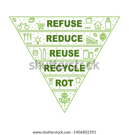 Pyramid from garbage waste