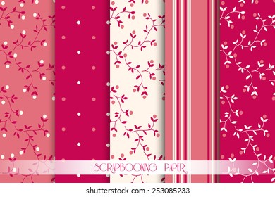 5 Cute vector seamless patterns