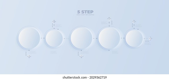 5 ciclos de paso moderno Gráfico circular Plantilla de infografía vectorial para presentación de diagrama, gráfico, concepto de negocio con 5 ó 6 elementos opciones