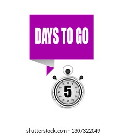 5 day to go. Vector stock illustration