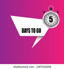 5 day to go. Vector stock illustration