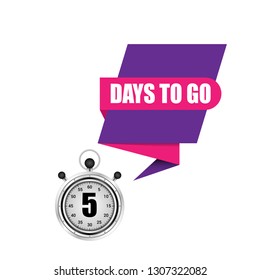 5 day to go. Vector stock illustration