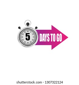 5 day to go. Vector stock illustration