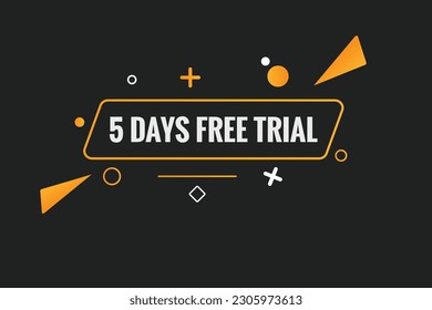 5 days Free trial Banner Design. 5 day free banner background