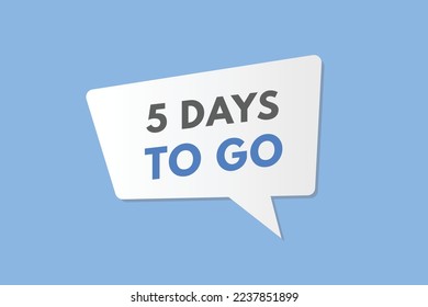 5 days to go countdown template. five day Countdown left days banner design
