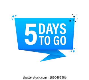 5 Days Go Poster Flat Style Stock Vector (Royalty Free) 1880498386 ...