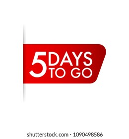 5 days to go. Vector stock illustration.