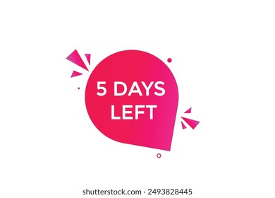 5 días left, icon, stile, timer, Countdown, clock, time, background, Plantilla, 5 días left Countdown, sticker, left Anuncio, business, sale, label Botón
