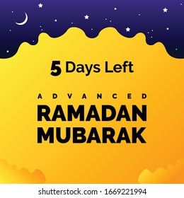 A 5 días de Ramadan Mubarak - Diseño de post Ramadán