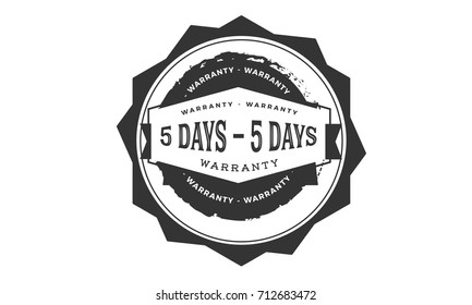 5 Days Warranty Icon Vintage Rubber Stock Vector (Royalty Free) 712683472 | Shutterstock