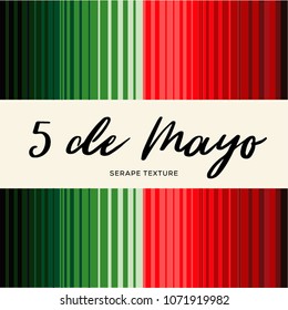 "5 de Mayo" Colorful Mexican Traditional Holiday Sarape Composition – Copy Space 