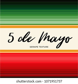 "5 de Mayo" Colorful Mexican Traditional Holiday Sarape Composition – Copy Space 