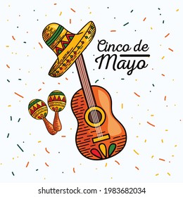 5 de mayo party with instruments