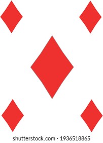5 Diamonds playing card symbols