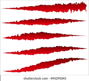 5 arañazos de garra diferentes, marcas de garra