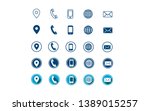 5 different style contact information icon in vector format